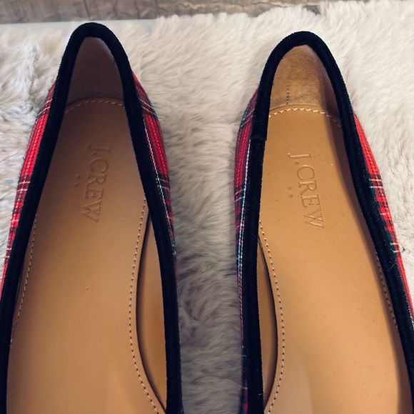 J Crew Plaid Ballet Flats - Red and Black - Picture 5 of 7